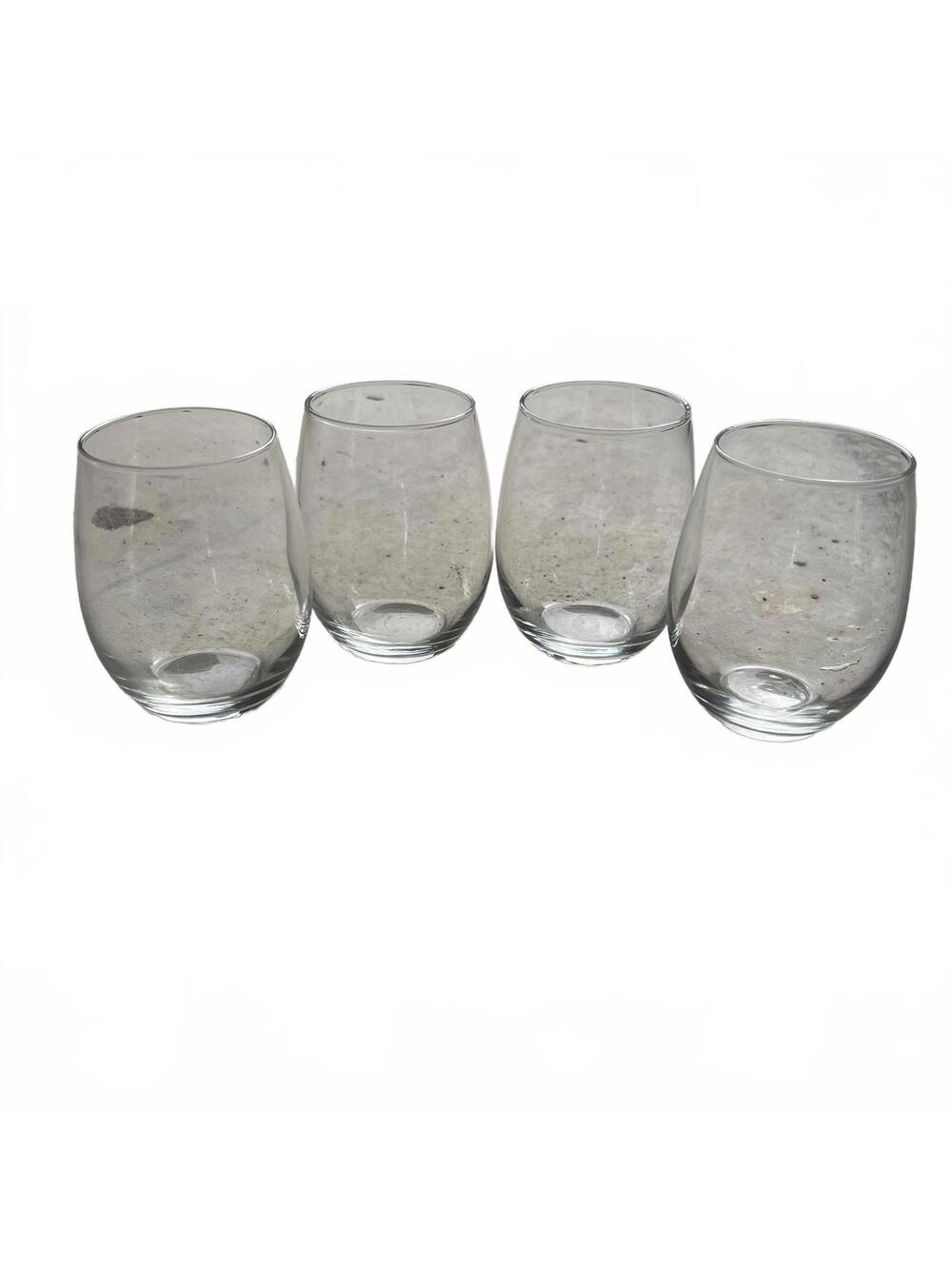 Clear Stemless Wine Glasses